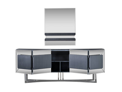 Leon 89" Wide Buffet With Mirror