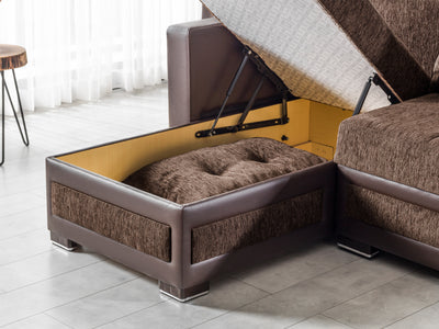 Loft 96" Wide Convertible Sleeper Sectional