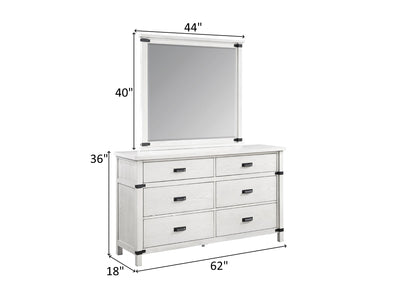 Loretta 62" Wide 6 Drawer Dresser With Mirror