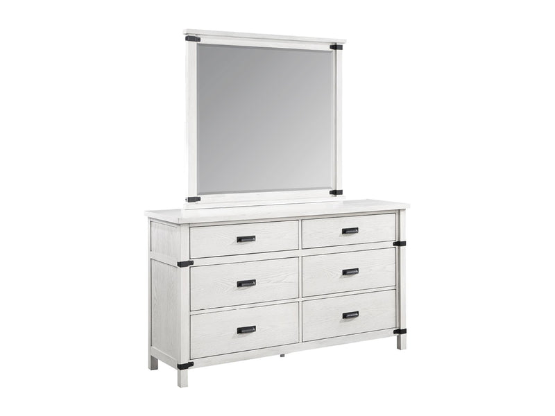 Loretta 62" Wide 6 Drawer Dresser With Mirror