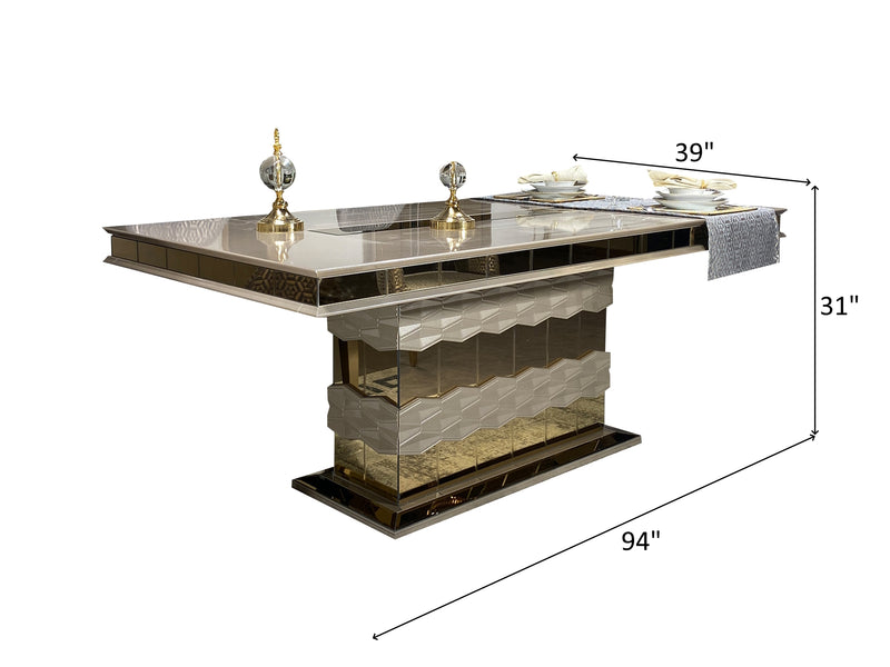 Lucas Kanss 94" Wide 8 Person Dining Table