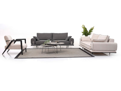 Luccas Silver 90" Wide Extendable Sofa