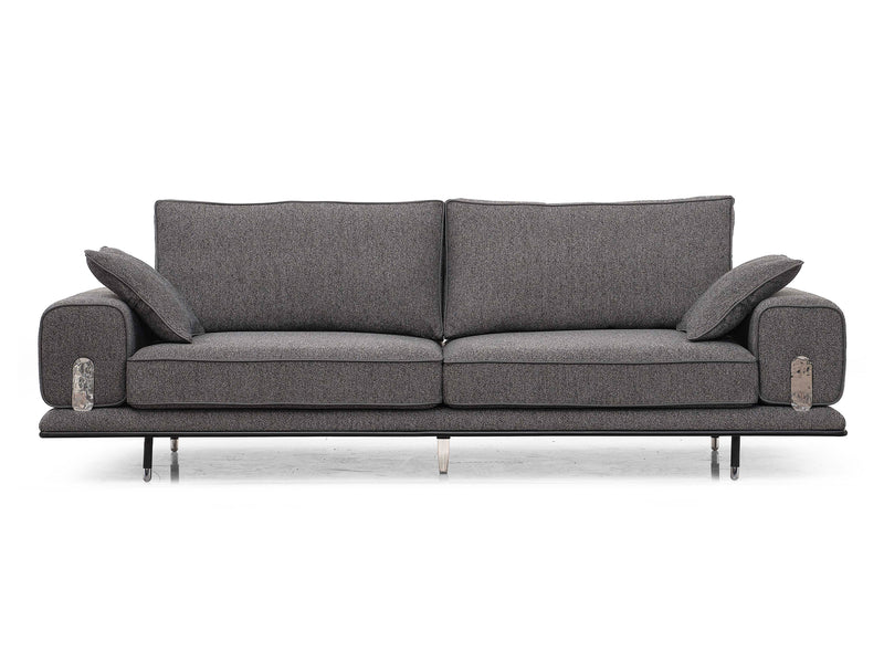 Luccas Silver 90" Wide Extendable Sofa