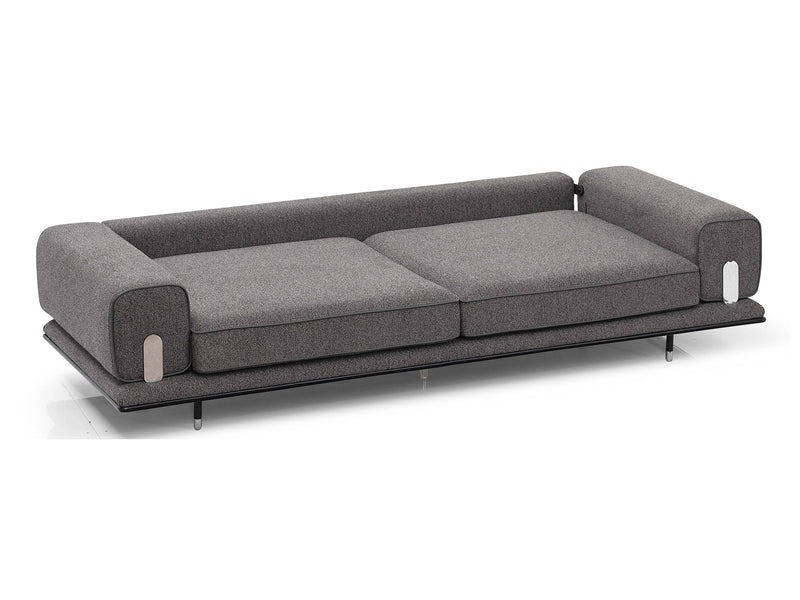 Luccas Silver 90" Wide Extendable Sofa