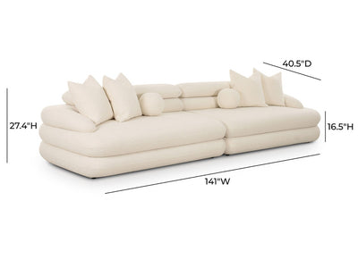 Lulu 141" Wide 5 Seater Sofa