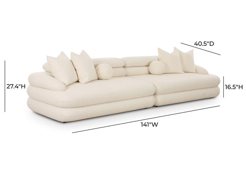 Lulu 141" Wide 5 Seater Sofa