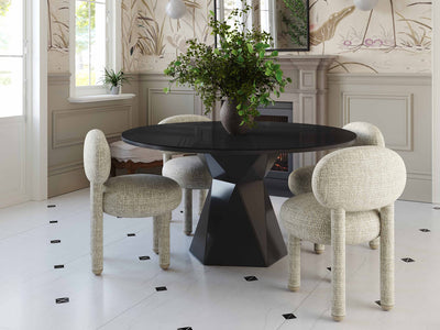 Iris 56" Wide Round Dining Table