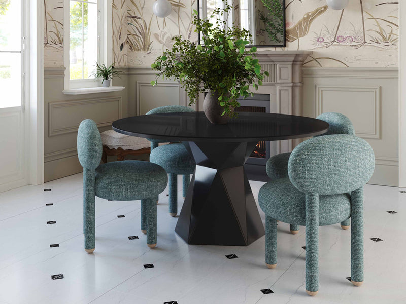 Iris 56" Wide Round Dining Table