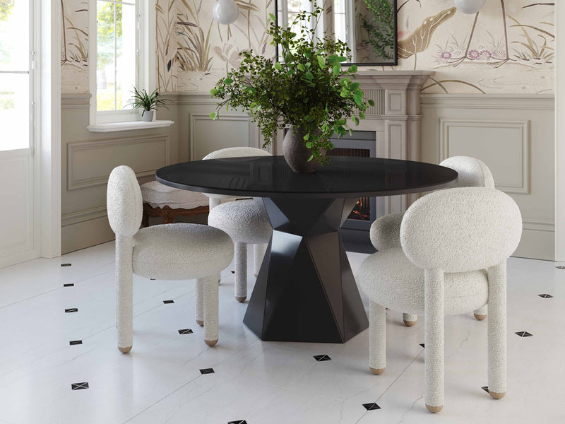 Iris 56" Wide Round Dining Table