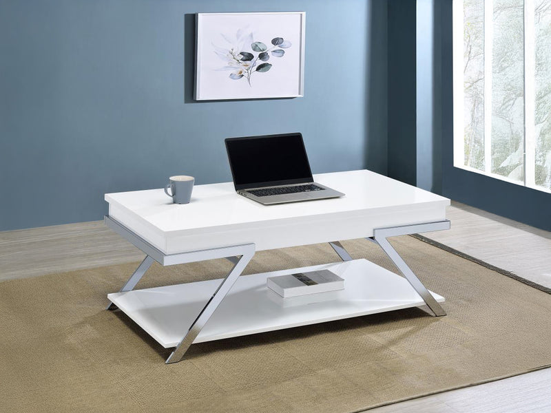 Marcia 47.5" Wide Rectangular Lift Top Coffee Table