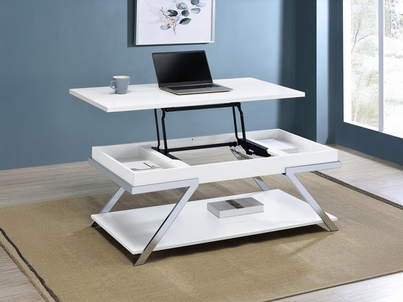 Marcia 47.5" Wide Rectangular Lift Top Coffee Table