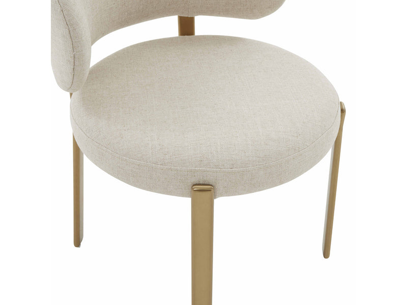 Margaret 22.8" Wide Linen Dining Chair