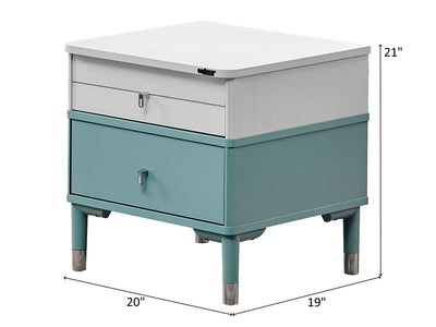 Marin 21" Tall 2 Drawer Nightstand