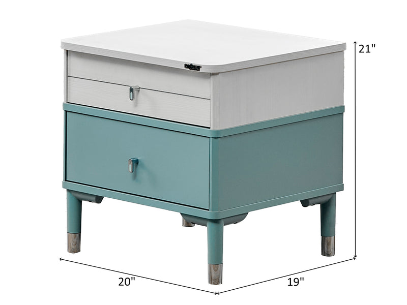 Marin 21" Tall 2 Drawer Nightstand