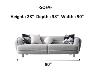 Marsilya 90" Wide Sofa