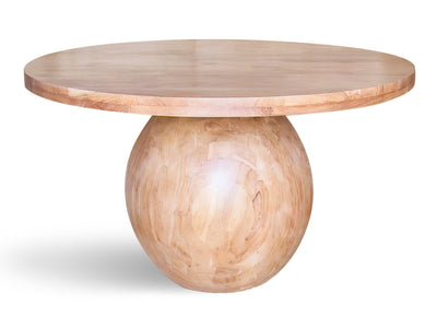 Halton 52" Wide Acacia Wood Round Dining Table