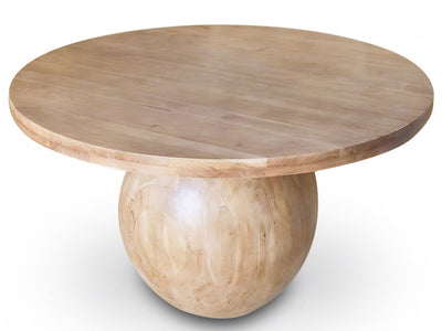 Halton 52" Wide Acacia Wood Round Dining Table