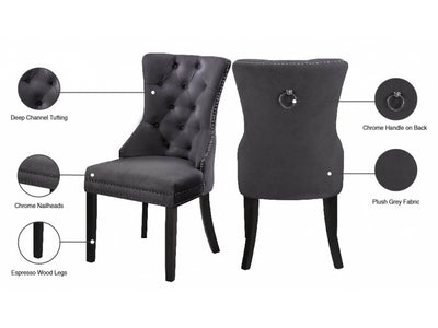 Nikki 23" Wide Velvet Dining Chair (Set of 2)