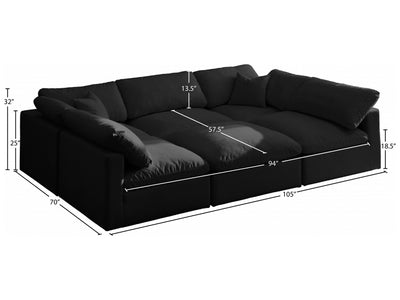 Plush Meri 105" Wide Modular Sectional