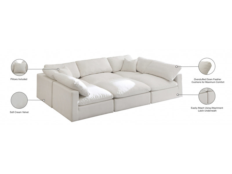 Plush Meri 105" Wide Modular Sectional