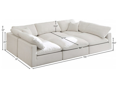 Plush Meri 105" Wide Modular Sectional