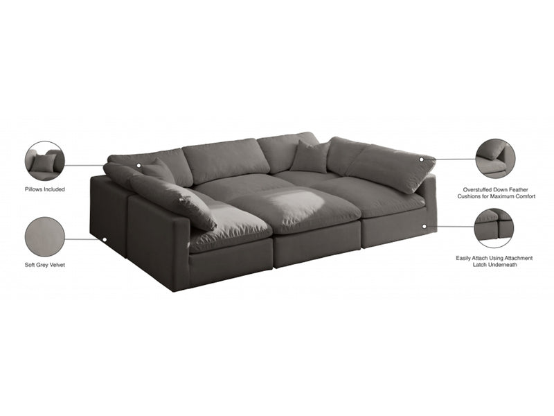 Plush Meri 105" Wide Modular Sectional