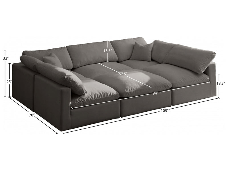 Plush Meri 105" Wide Modular Sectional