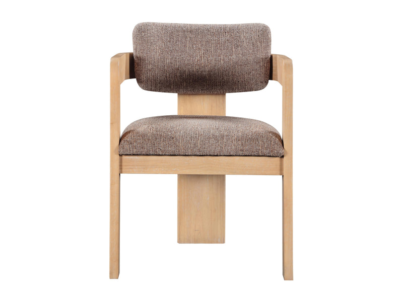 Sacha 22.5" Wide Natural Frame Linen Dining Chair (Set of 2)