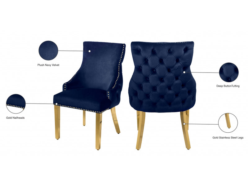 Tuft 24" Wide Velvet Dining Chair (Set of 2)