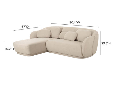 Misty 90.4" Wide Boucle Sectional