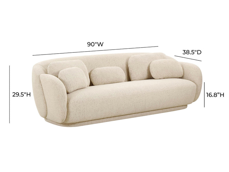 Misty 90" Wide Boucle Sofa