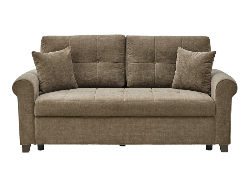 Mocca Convertible Loveseat