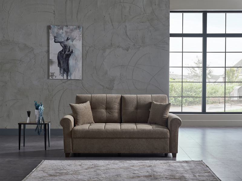 Mocca Convertible Loveseat