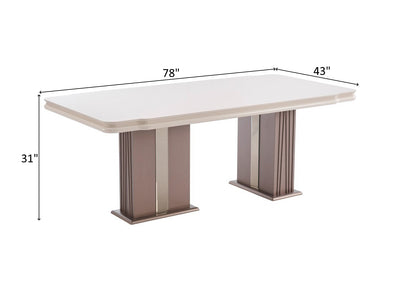 Nirvana Kanss 78" Wide 6 Person Dining Table