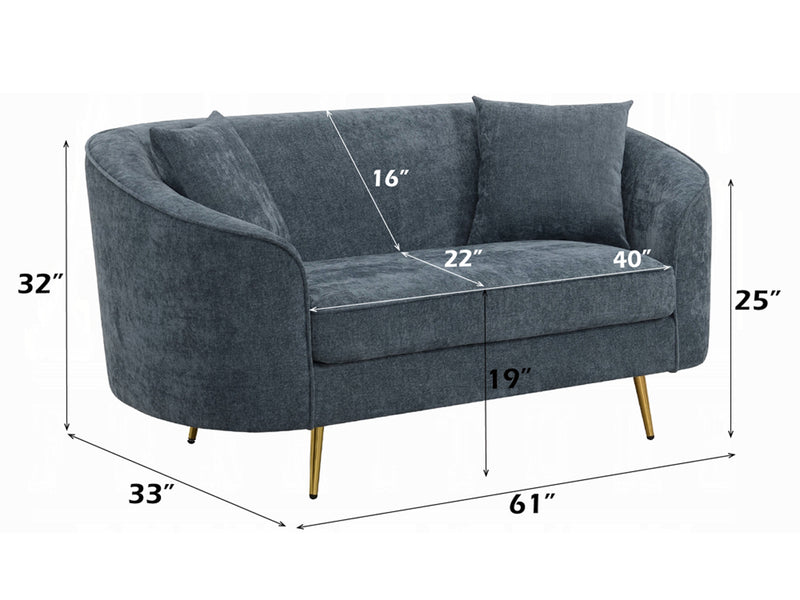 Nakendra 61" Wide Loveseat