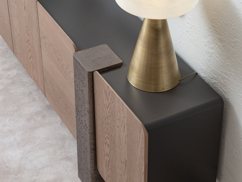 Noho Mon 94.4" Wide Buffet With Mirror
