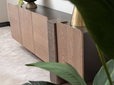 Noho Mon 94.4" Wide Buffet With Mirror