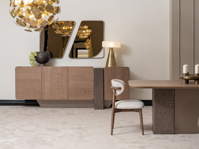 Noho Mon 94.4" Wide Buffet With Mirror