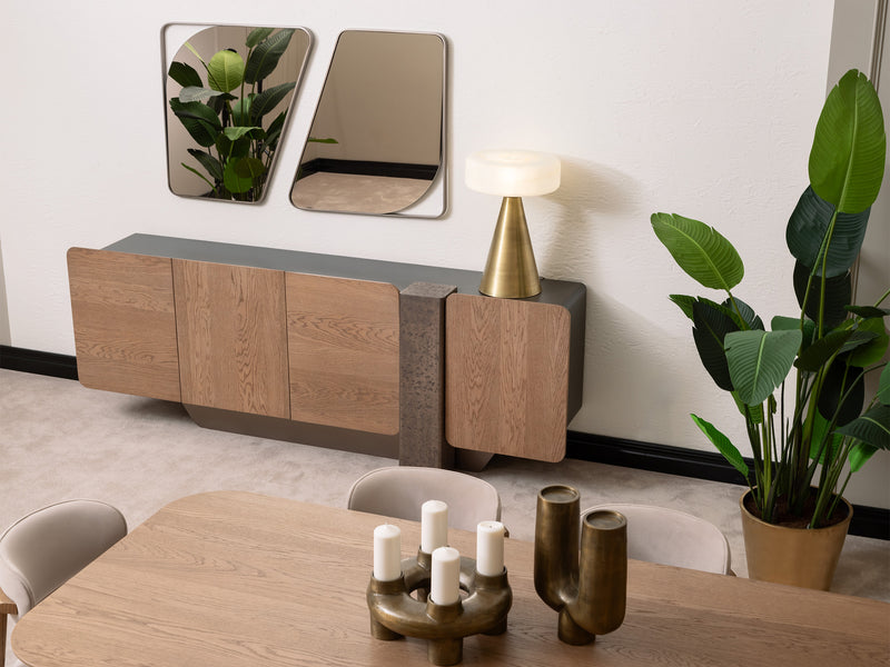 Noho Mon 94.4" Wide Buffet With Mirror