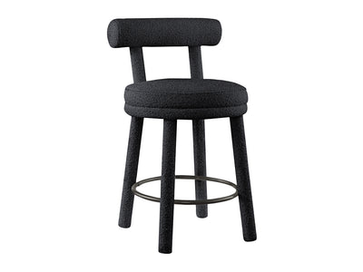 Parlor Boucle Fabric Bar Stool (Set of 2)