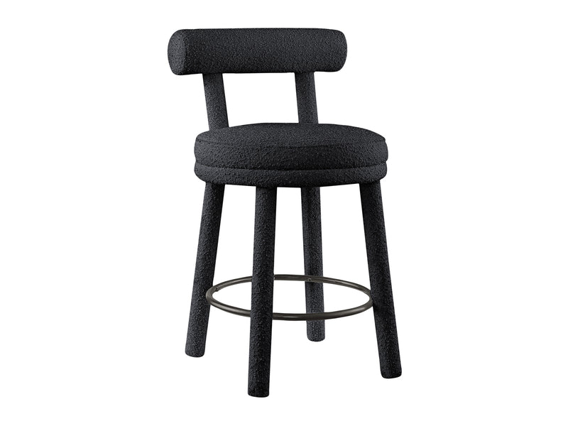 Parlor Boucle Fabric Bar Stool (Set of 2)