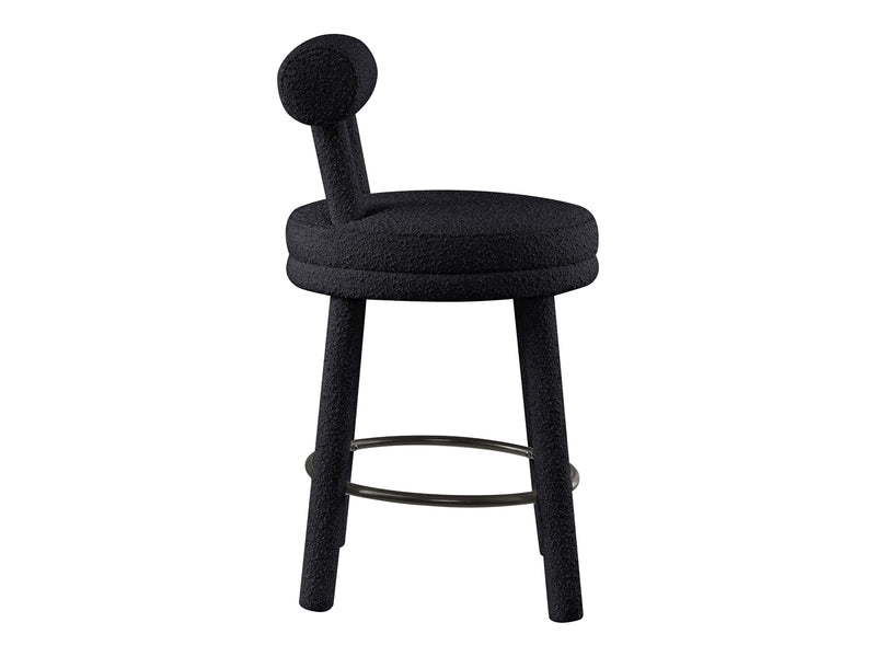 Parlor Boucle Fabric Bar Stool (Set of 2)