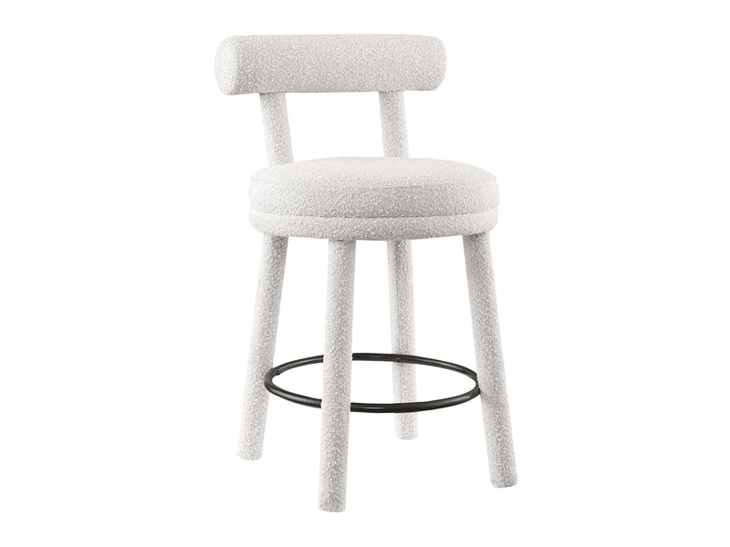 Parlor Boucle Fabric Bar Stool (Set of 2)