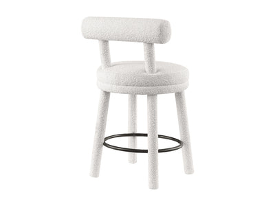 Parlor Boucle Fabric Bar Stool (Set of 2)