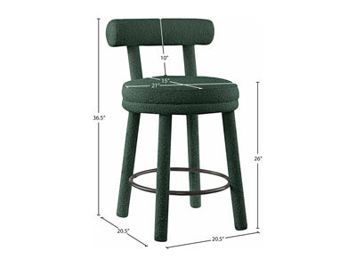 Parlor Boucle Fabric Bar Stool (Set of 2)