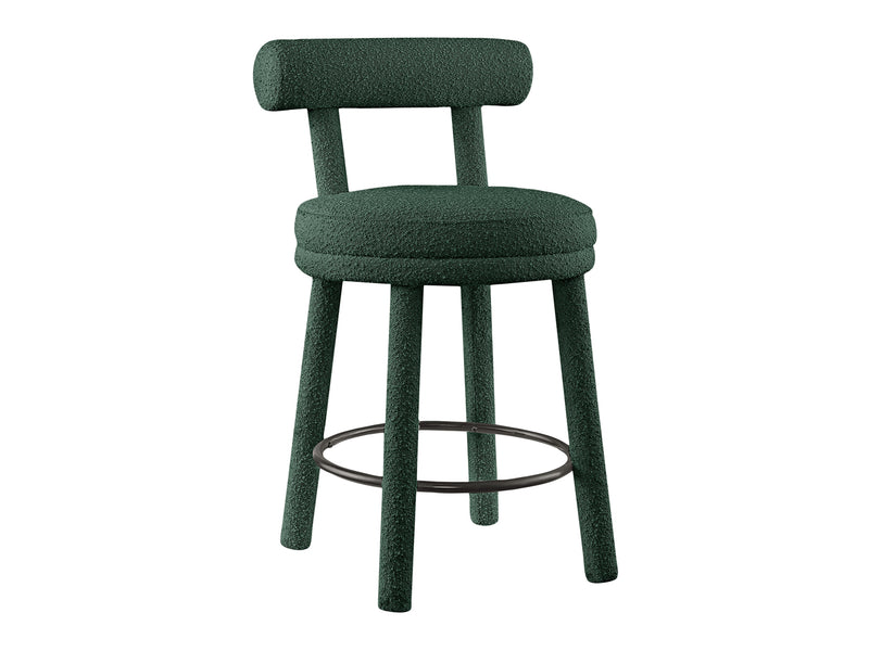 Parlor Boucle Fabric Bar Stool (Set of 2)