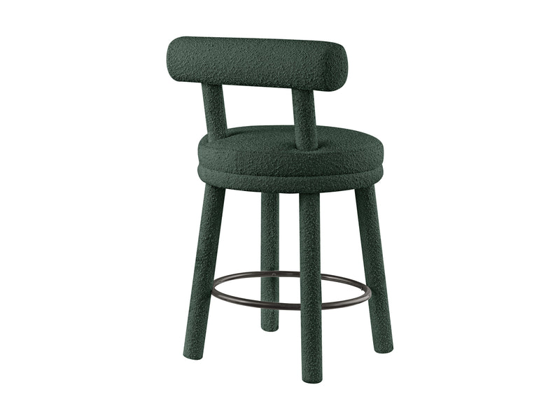 Parlor Boucle Fabric Bar Stool (Set of 2)