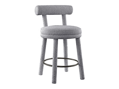 Parlor Boucle Fabric Bar Stool (Set of 2)