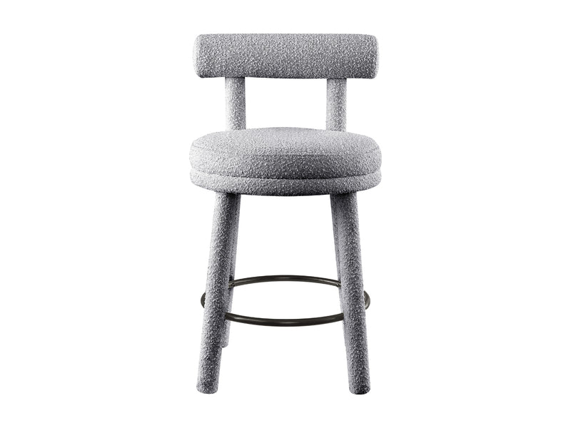 Parlor Boucle Fabric Bar Stool (Set of 2)