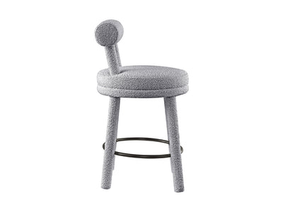 Parlor Boucle Fabric Bar Stool (Set of 2)